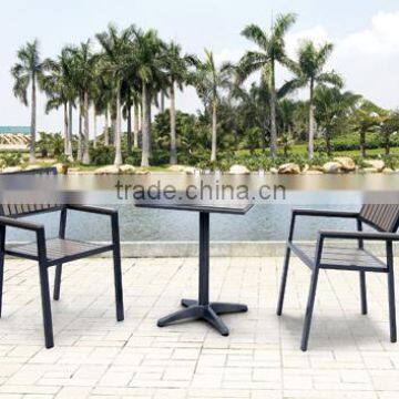 New design antique style aluminum frame plastic garden set