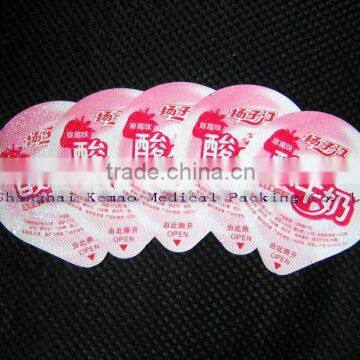 KM-L005 aluminum foil lids for yogurt cups