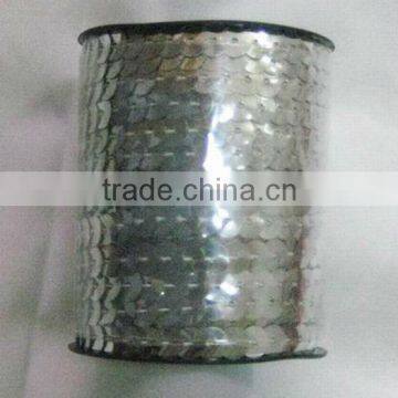 HOT SALE Silver Metallic Foil Pvc Clothes Sequin ribbon cord