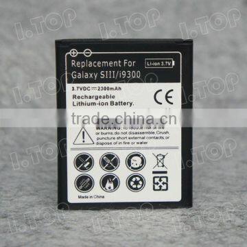 2300mAh Galaxy S3 Battery For Samsung i9300 Mobile Phone Battery