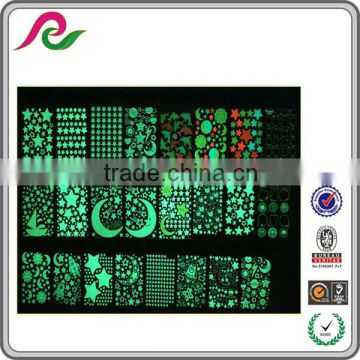 Many design glow in the dark puffy fluorescent sticker wall sticker