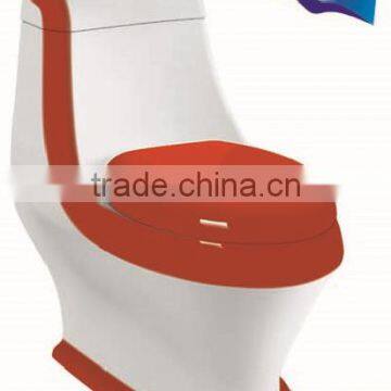 8823R Saudia arabia SASO Washdown one piece floor mounted red color toilet