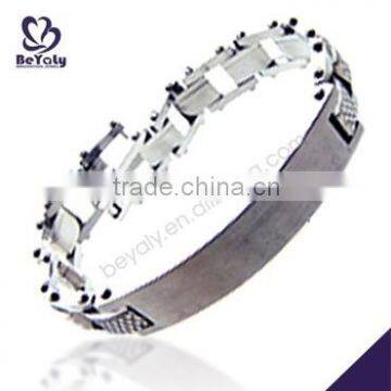 China Manufacturer 2015 latest stainless steel amethyst bracelet