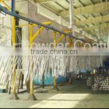 Decorative tube powder coating line