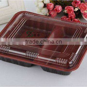 BPA free eco-friendly 500ml 3 compartment disposable lunch box                        
                                                Quality Choice