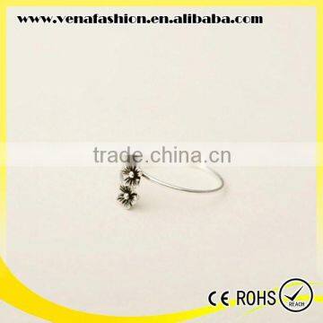 Girl Flower Design Antique Jewerly 925 Titanium Silver photo-5