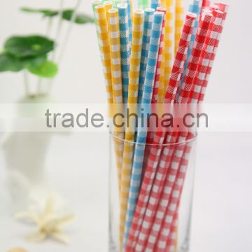 Hot sale custom biodegradable 2 color printing striped drinking paper straws