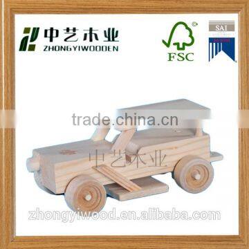 trade assurance DIY unfinished educational wooden toys cars kids toy car
