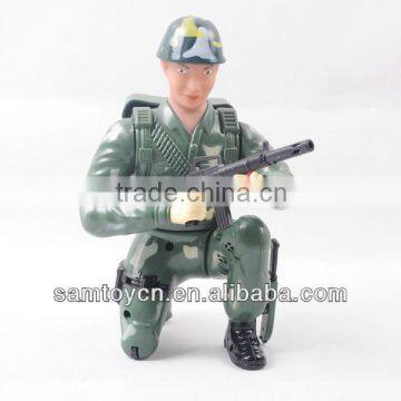 Battery operated plastic toy soldier