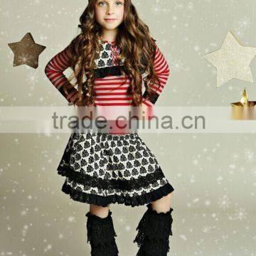 2015 hot fashion child clothes baby vintage lace pants wholesale baby girl mustard pie clothing set flower skirt set