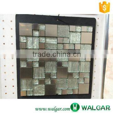 Hot sale crystal glass colorful frosted arabesque tile mosaic wall tile                        
                                                Quality Choice