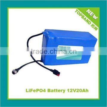 New LiFePo4 Rechargeable Battery 12V 20Ah for Scooter/E scooter with PCM Factory Price