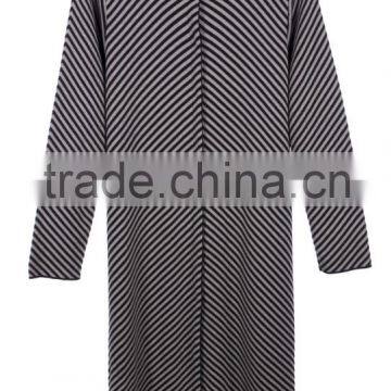 WOmen extra long striped knitted cardigan Turkishknitwear supplieri n turkey ladies sweater pullover cardigan producer in Turkey