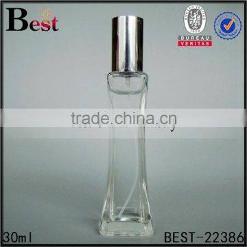 high quality clear 30ml empty sprayer perfume glass bottle with crimp sprayer                        
                                                                                Supplier's Choice