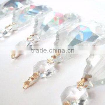 6.28 -7 20 Asfour Chandelier Crystals 63mm French Cut Shabby Chic Lamp Parts Supplies Clear Glass Prisms Baroque