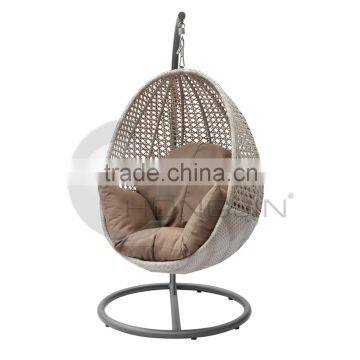 Hongjin Outdoor Wicker Swing Chair/ Patio PE Rattan Hanging Egg Chairs