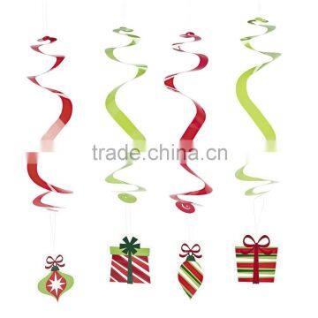 Dark Blue YELLOW 1st Birthday Dangling Hanging Swirl Ceiling Decoration Kids Party photo-6