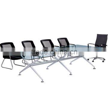 PT-C001Modern design glass table top conference meeting table