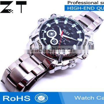 QZT hot sale Ultra thin HD 1080P and 720p spy watch camera Digital watch recorder Pc camera 8GB