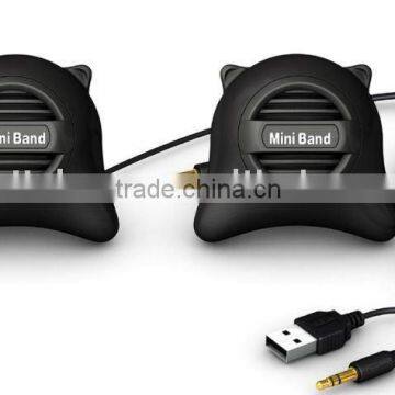 3.5mm Jack USB Digital Stereo Multi Media Mini Speaker with Amplifier