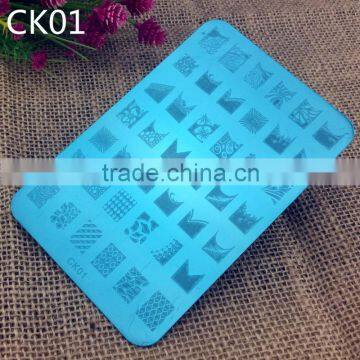 Factory Directly Sale CK series Stamping Device Nail Art Image Plate, nail supplies professionals nail art stamping plates