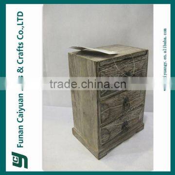 2014 new design customized with drawer and mirror wooden jewelry box