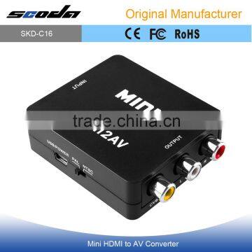 HDMI to AV Converter box black