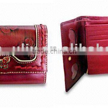 Women's Wallet with Embossed Butterfly for Decoration