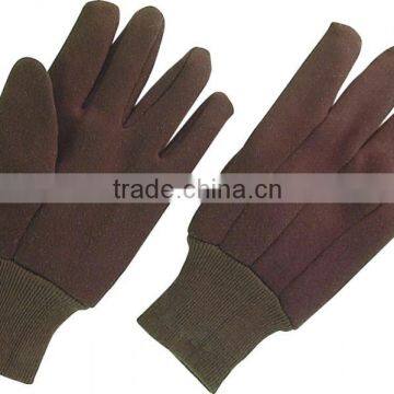 Brown Jersey Cotton Glove with Lining