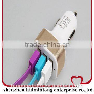 High speed charger Universal 5.1A 3 USB Car Charger Adapter for iPhone 5 5S 6 4 4S iPad 2 3 Samsung Galaxy S5 S4 S3 Note 2 3