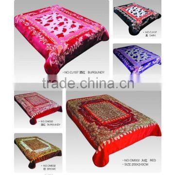 2015 NEW DESIGNS 1ply&2ply Raschel Quality Hot Compressed Embossed Raschel Korean Style Blanket NO.15022 photo-6