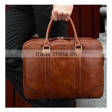 fashionable unique leather briefcase ,wholesale cow leather briefcase