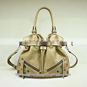 Tianfenghandbag Fashion Women Totebag Contrast Stripe Design PU Handbags China,leather Handbag for Ladies
