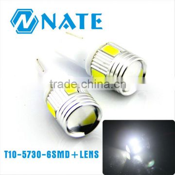 New product T10 5730 6SMD+Lens car led light