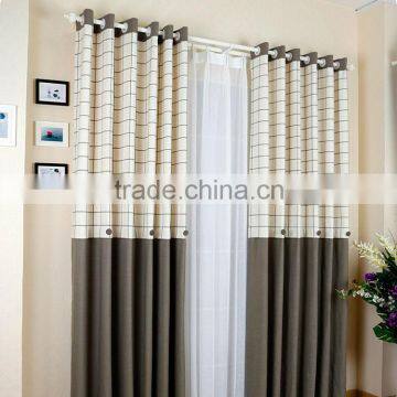 2016 Cheap Hotel Linen Square Yarn Dyed Curtain Drapery With Top Grommet Drape