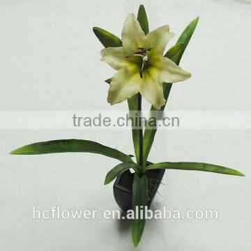 artificial potted flower lilium for living room decoration