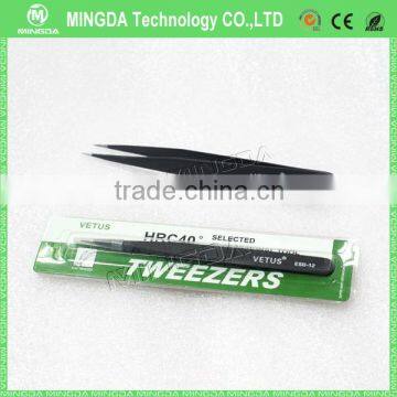 High Temperature Resistance ESD-12 Series Stainless Steel Vetus Tweezer For Sale