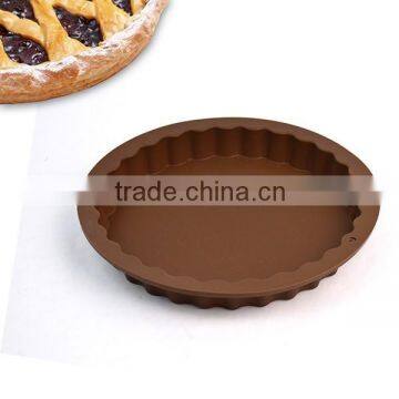 100% food grade flower border big silicone cake mould