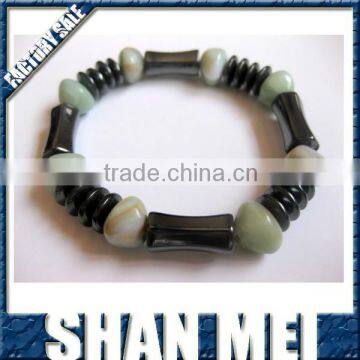 Wholesale fashion stretch hematite beaded bracelet