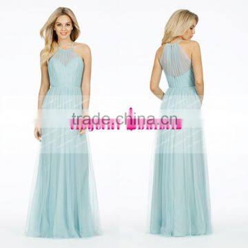 Elegant Long Chiffon Tulle Maxi Bridesmaid Dress Maid Of Honor Dress ZY553