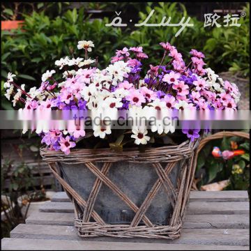 square shape wicker garden basket