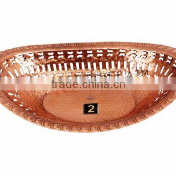 Pure Copper Oval Bread Profing Proving Serving Basket - Home, Hotel, Restaurant, Tableware