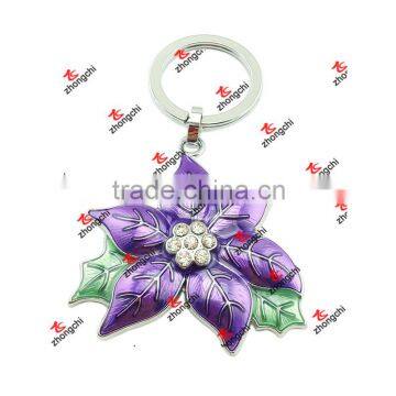 Metal Custom Wedding Flower Charms Keychain Keyring Gifts (CWK51126)