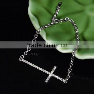 Charm Bracelet Cross Shape Zircon Bracelet Jewelry photo-2