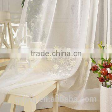 China Wholesale Flower Embroidery Designs White Voile Curtains photo-3