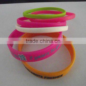 rainbow silicone bracelets for promotion