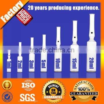 3ml type B glass ampoule clear and amber color YBB standard