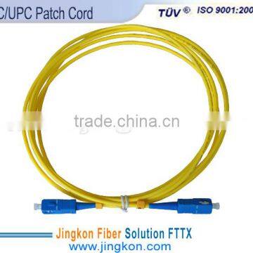 Corning fiber Simplex SC/PC Fiber Optic Patch Cord with yellow cable PVC Jacket