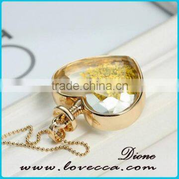 Latest Jewelry Accessories Real Flower Clear Galss Pendant With Chain photo-3