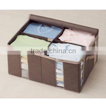 4 dividers rectangle cardboard fabric storage bag